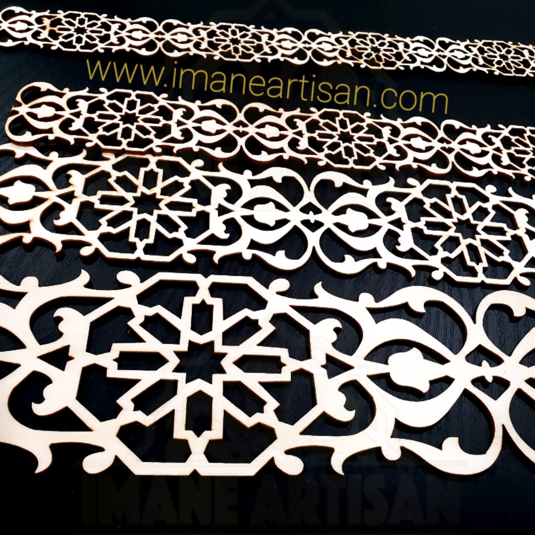 P-005/ Moroccan Geometric Wooden Panel / Carved Wood Panel / Craft /Home Decor/ Wood Pattern /Laser Cut Wood / zowaqa / Moroccan arabesque