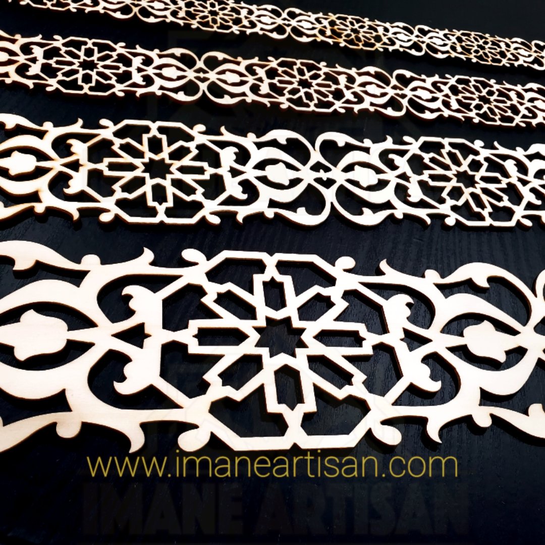 P-005/ Moroccan Geometric Wooden Panel / Carved Wood Panel / Craft /Home Decor/ Wood Pattern /Laser Cut Wood / zowaqa / Moroccan arabesque