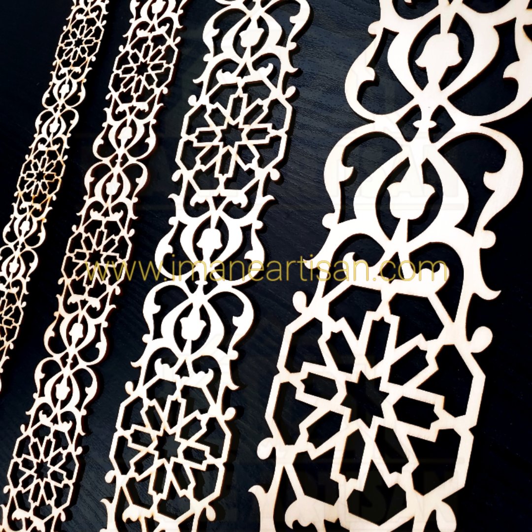 P-005/ Moroccan Geometric Wooden Panel / Carved Wood Panel / Craft /Home Decor/ Wood Pattern /Laser Cut Wood / zowaqa / Moroccan arabesque