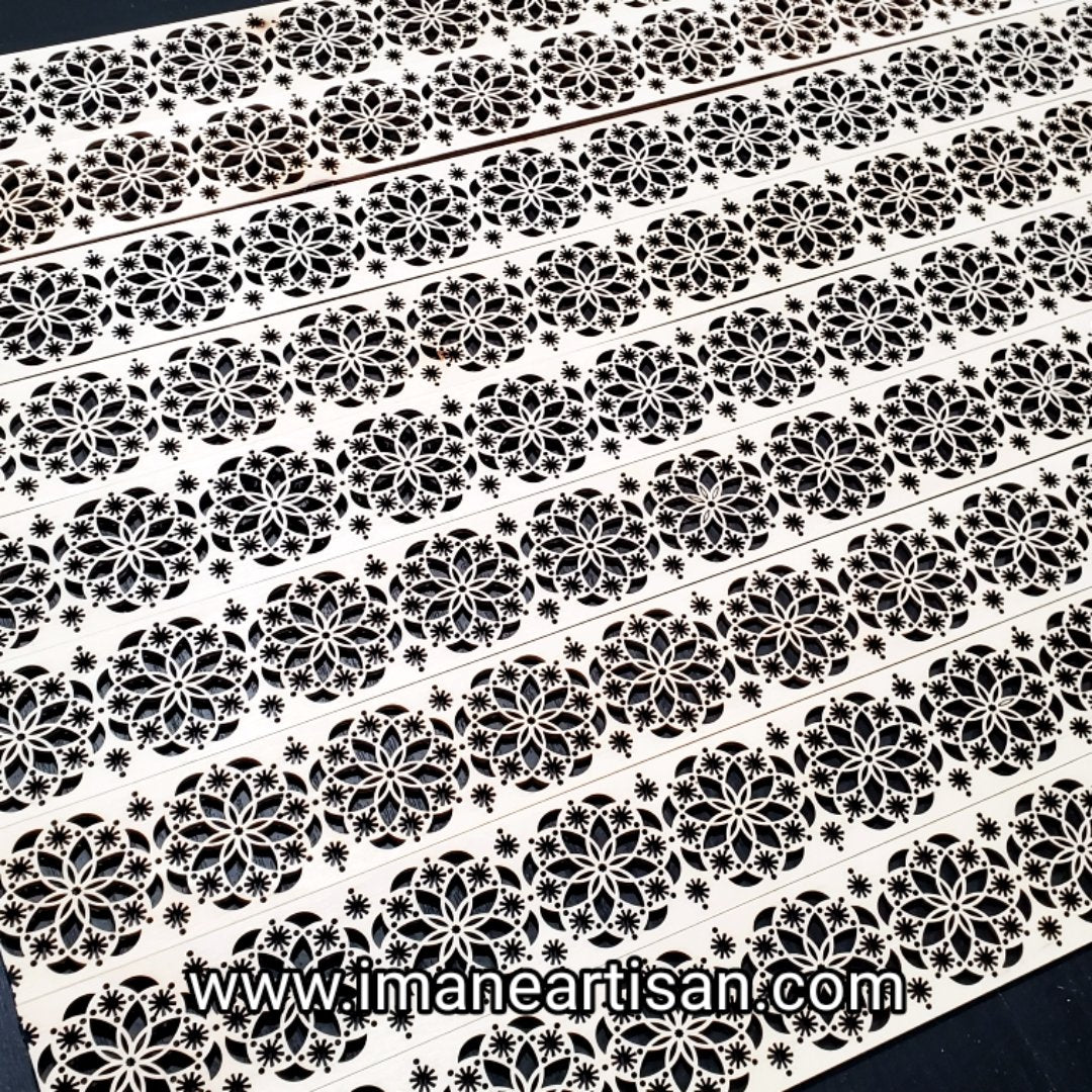 P-015/ Moroccan Geometric Wooden Panel / Carved Wood Panel / Craft /Home Decor/ Wood Pattern /Laser Cut Wood / zowaqa / Moroccan arabesque