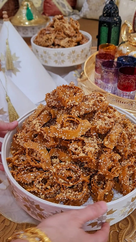 Moroccan Shabakiya شباكية مغربية بمقادير مضبوطة و طريقة التحضير في الطيرموميكس