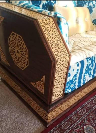 P-001 | Moroccan Geometric Laser-Cut Wood Panel | Carved Wood Decor | Home Accent | Zowaqa / Zowaka | Moroccan Arabesque Pattern