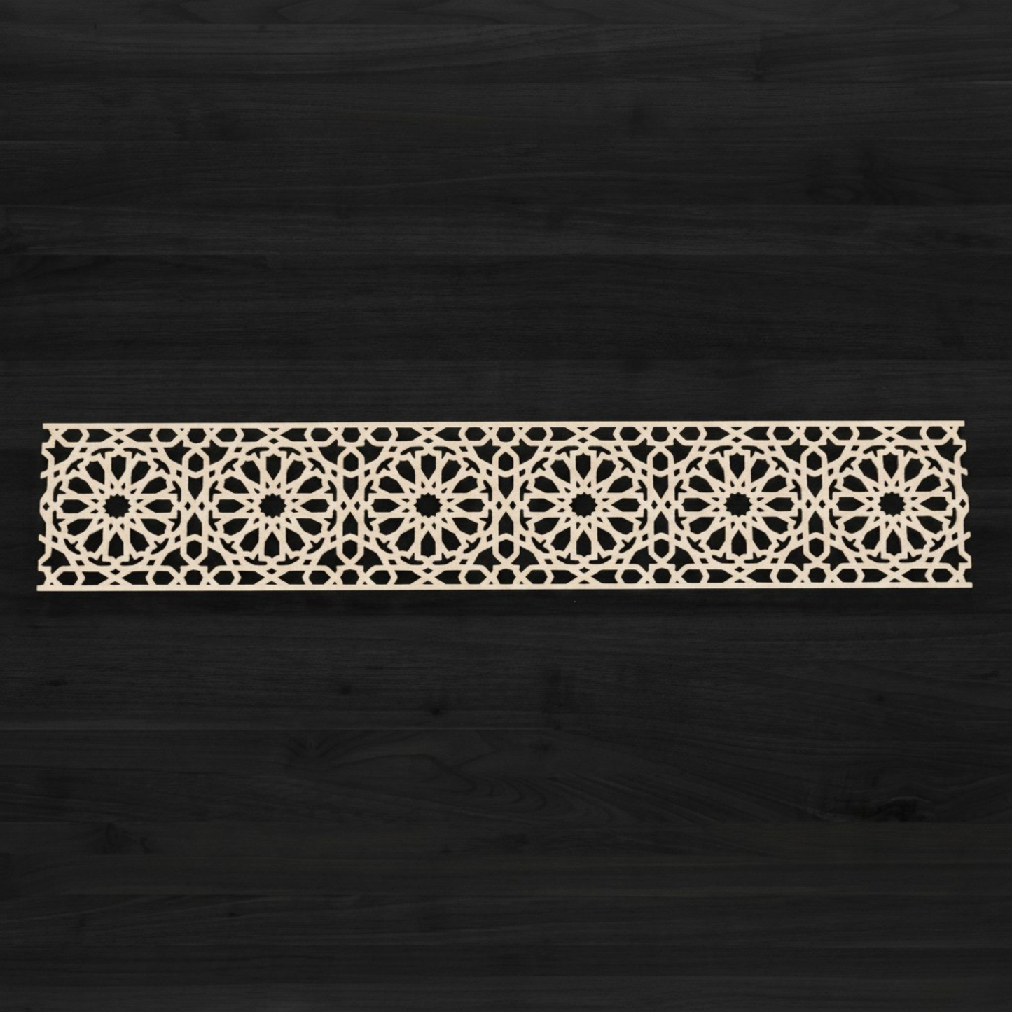 P-001 | Moroccan Geometric Laser-Cut Wood Panel | Carved Wood Decor | Home Accent | Zowaqa / Zowaka | Moroccan Arabesque Pattern