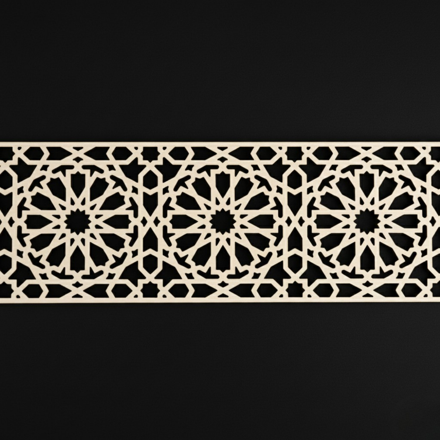 P-001 | Moroccan Geometric Laser-Cut Wood Panel | Carved Wood Decor | Home Accent | Zowaqa / Zowaka | Moroccan Arabesque Pattern