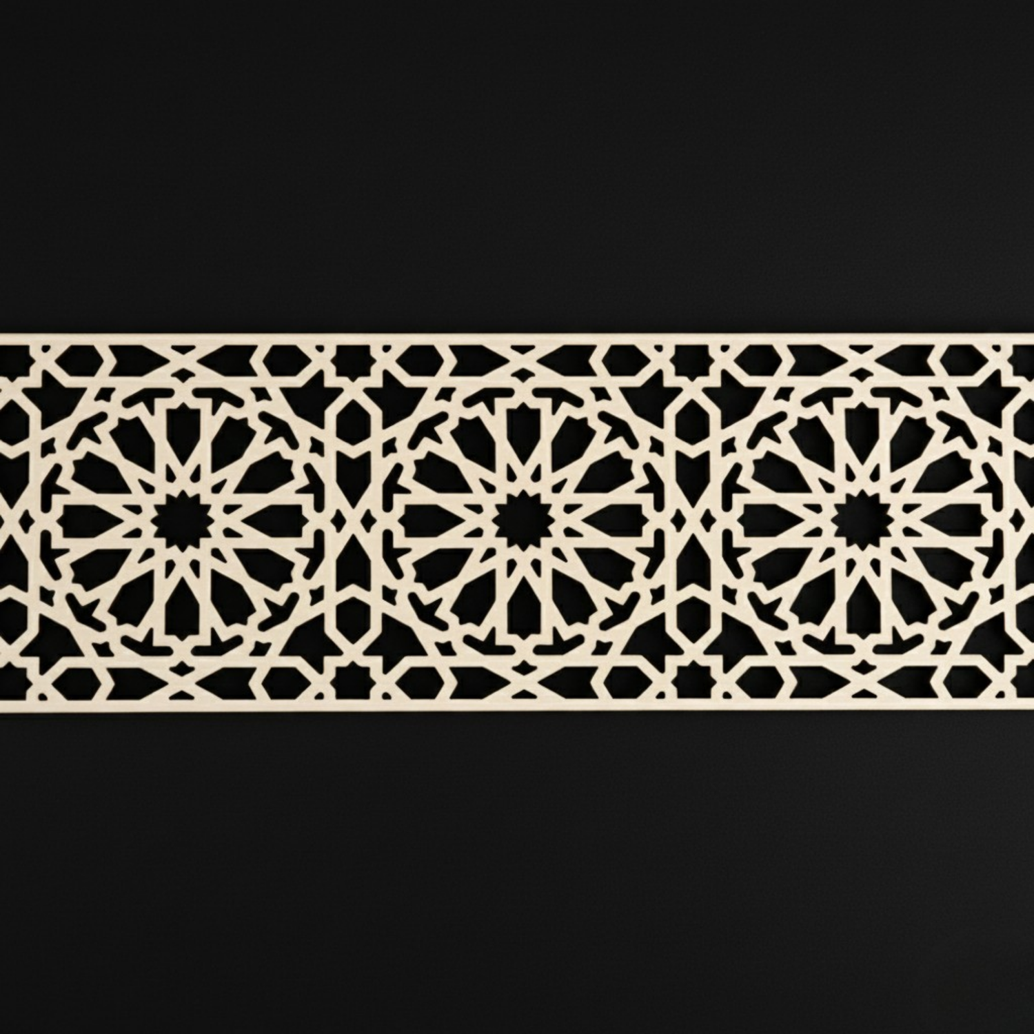 P-001 | Moroccan Geometric Laser-Cut Wood Panel | Carved Wood Decor | Home Accent | Zowaqa / Zowaka | Moroccan Arabesque Pattern