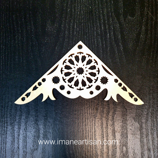 C-003/ Corner Accesory / Moroccan Geometric Art / Carved Wood / Laser Cut Wood / Moroccan Arabesque / Craft and DIY / Zowaqa Maghribia