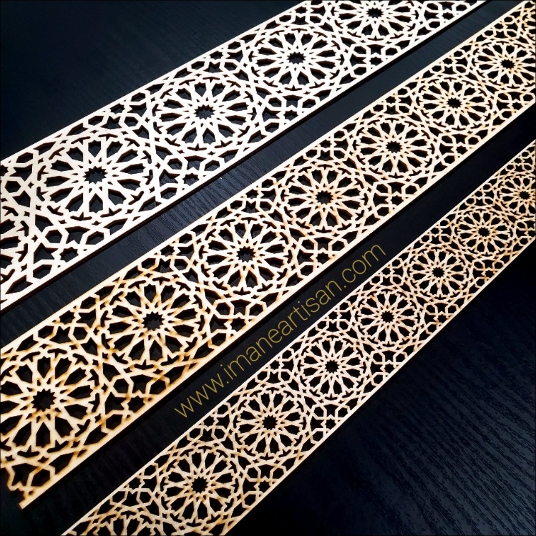 P001/ Moroccan Geometric Wooden Panel / Carved Wood Panel / Craft /Ho