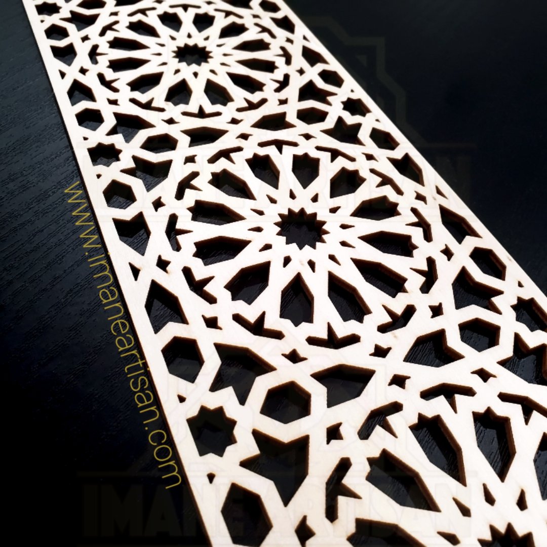 P-001/ Moroccan Geometric Wooden Panel / Carved Wood Panel / Craft /Home Decor/ Wood Pattern /Laser Cut Wood / zowaqa / Moroccan arabesque